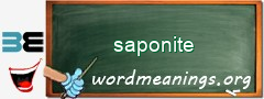 WordMeaning blackboard for saponite